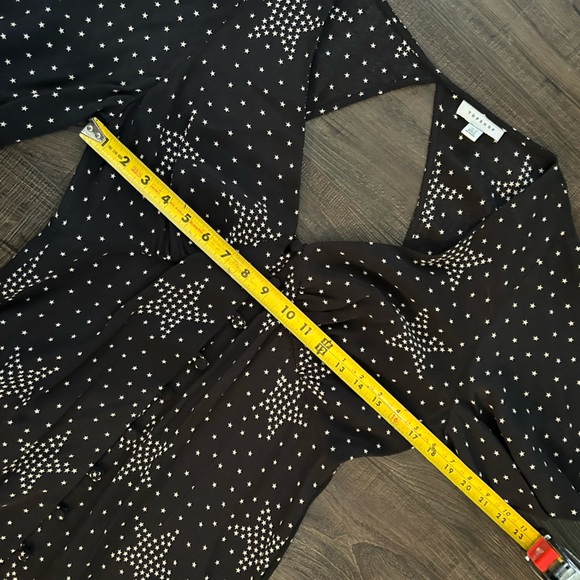 5/$40 Topshop Star Print Black Maxi Dress Size 8 - Picture 5 of 8